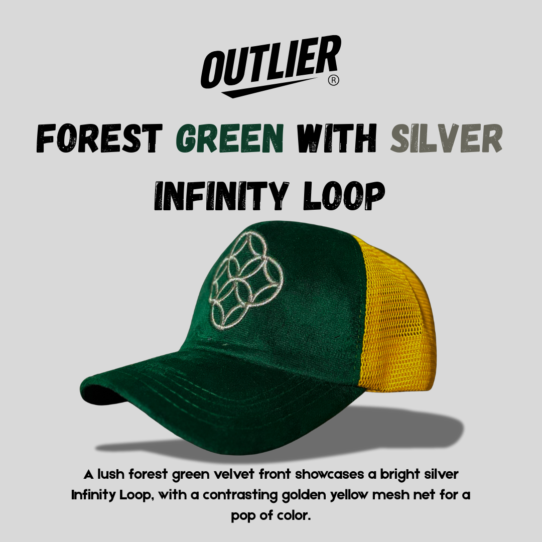 Forest Green with Silver Infinity Loop